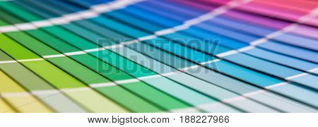 Colour swatches book. Rainbow sample colors catalogue.