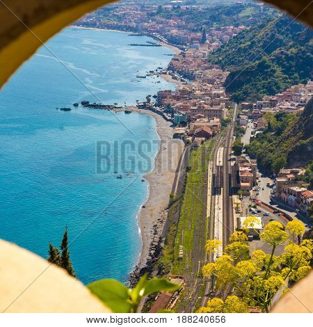 The Sicilian Coast From Taormina - Italy