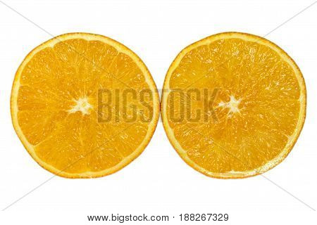 orange and grapefruit isolated on white background. Healthy food.