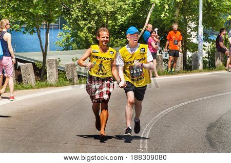 BRNO CZECH REPUBLIC -27 MAY 2017: Charitable run 