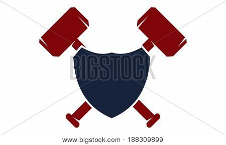 This image describe about Hammer Shield Template