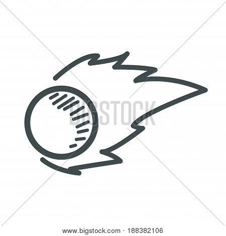 comet falling down fast astronomy image vector illustration