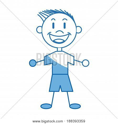 cartoon boy child young happiness image vector illustration