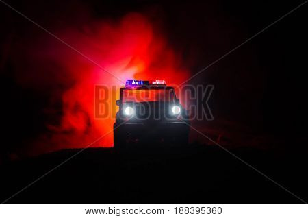 Anti-riot Police Give Signal To Be Ready. Government Power Concept. Police In Action. Smoke On A Dar