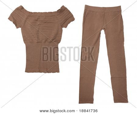 Phantasie dehnbar Hosen und ein ärmelloses Shirt, isolated on white background