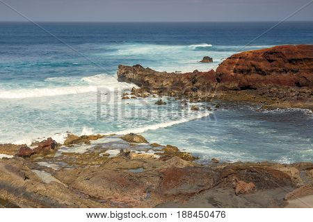 Green Lagoon At El Golfo, Lanzarote Island, Spain