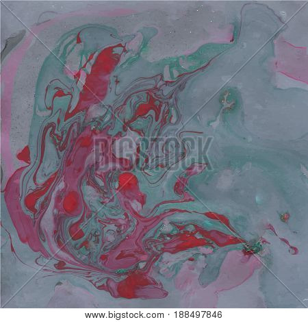 Decorative Marble Texture. Abstract painting. Trendy background for printing and websites. Color Paints on Grey Background.