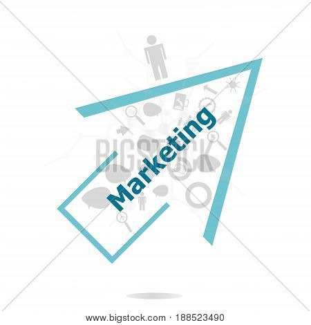 Text Marketing. Business Concept . Data Protection And Secure Elements Inforgaphic Set
