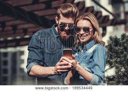 Couple Walking In City