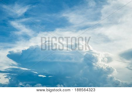 Paradise Blue Sky Cloud Summer Season Background.
