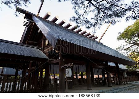 NAGOYA JAPAN - April 16, 2016: Atsuta-jingu (Atsuta Shrine) in Nagoya Japan