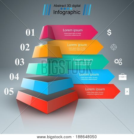 Business Infographics origami style Vector illustration. Maketing info