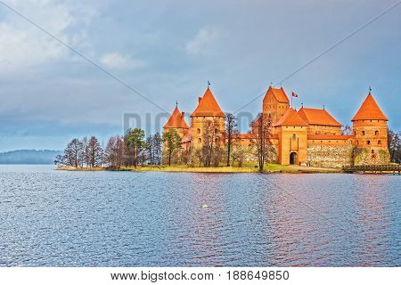 Trakai Island Castle Museum At Galve Lake