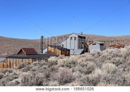 Bodie a Ghost Town, Street in Bodie State Historic Park, California, USA