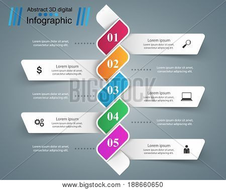 Business Infographics origami style Vector illustration. Maketing info