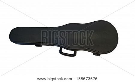 the black violin case on white background