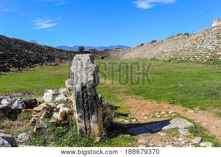 Aphrodisias Stadium Ruins  In Aphrodisias Turkey