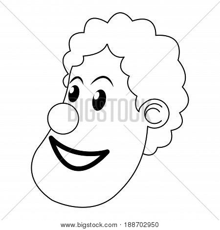 character clown circus juggler cheerful image vector ilustration