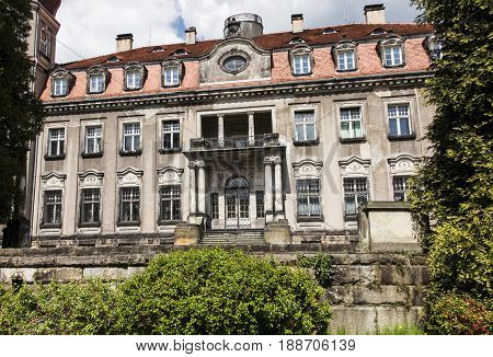 Palace and Park complex in Brynek, Poland now the seat of the Forest School