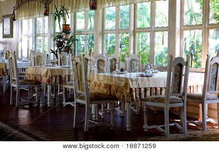 Restauracja gotowy do przyjmowania turystów