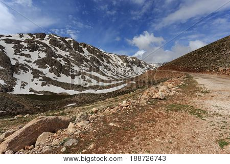 Winding Road In Mountains