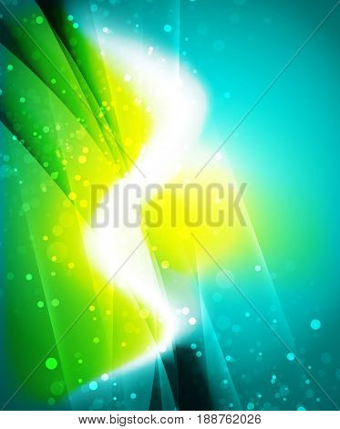 Shiny wave, magic light efffect abstract background