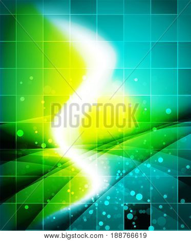 Shiny wave, magic light efffect abstract background