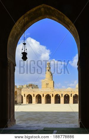 Ibn Tulun Mosque in Cairo, Egypt