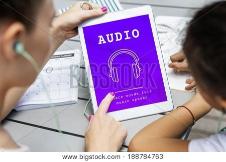 Music Audio Headphones Sign Symbol 