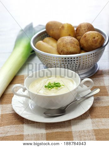 vichyssoise, cold potato soup, american summer cuisine