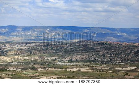 View From Uchhisar Castle In Cappadocia