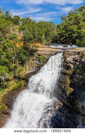 La Periquera waterfalls of Villa de Leyva Boyaca in Colombia South America