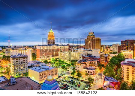 San Antonio, Texas, USA downtown city skyline.