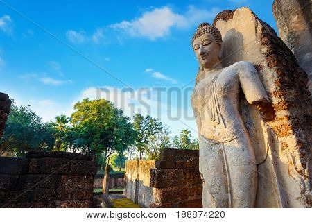 Sukhothai, Thailand - January 17 2017: Wat Phra Si Rattana Mahathat - Chaliang In The Precinct Of Si
