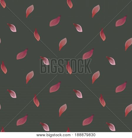 Floral Seamless Pattern With Petals Of Cyclamen Flowers