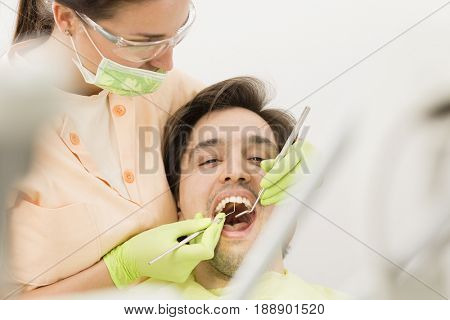 Dental clinic,beautiful dentist
