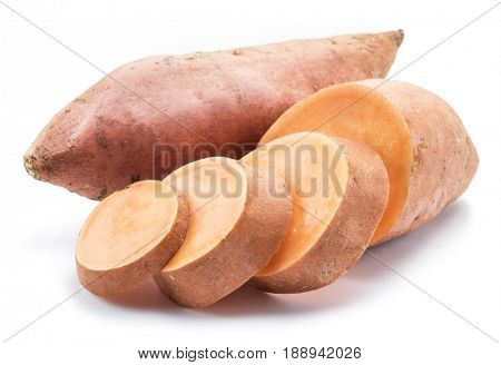 Sweet potato. Isolated on a white background.