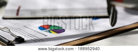 Financial Statistics Documents On Clipboard Pad