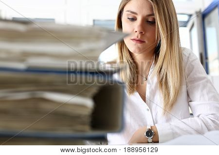 Lot Of Work Wait For Tired And Exhausted Woman