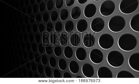Black background speaker lattice background close up