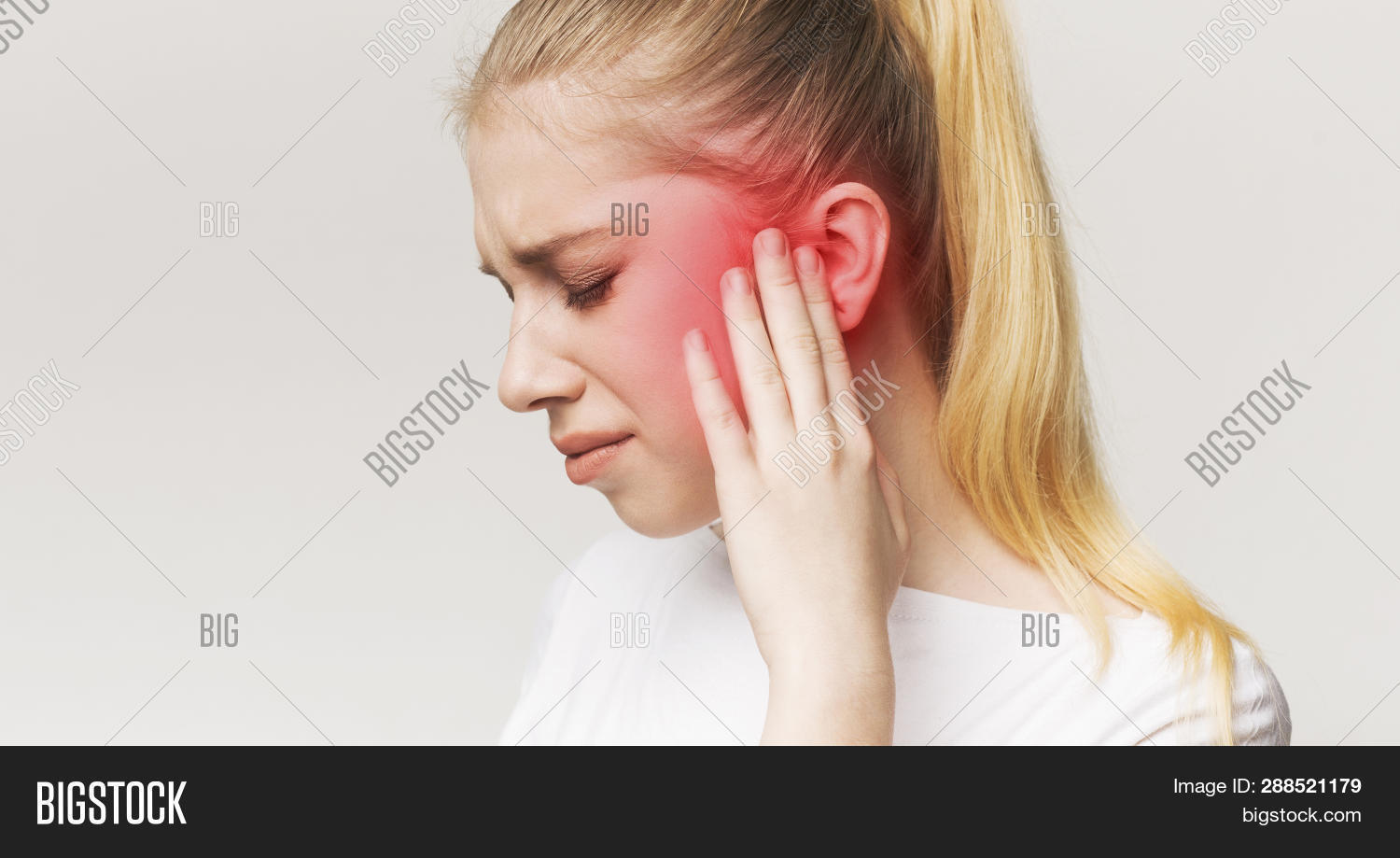 Tinnitus. Profile Sick Image & Photo (Free Trial) Bigstock