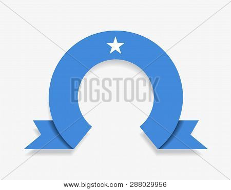 Somalian Flag Rounded Abstract Background. Vector Illustration.