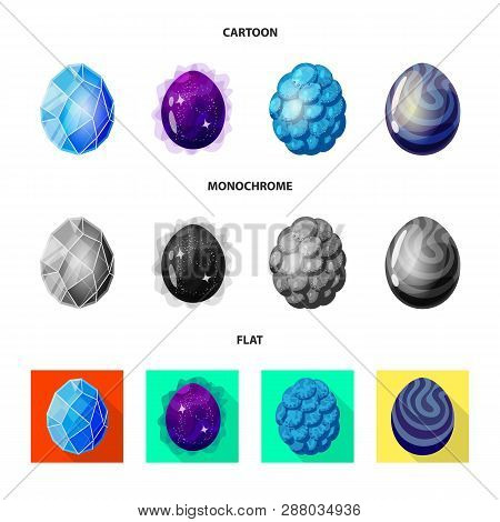 Vector Illustration Of Animal And Prehistoric Icon. Set Of Animal And Cute  Vector Icon For Stock.