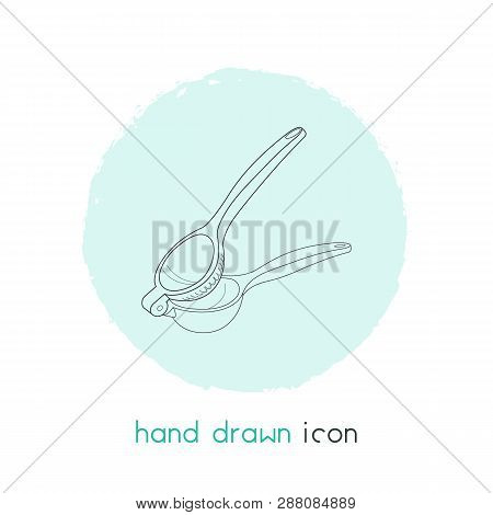 Lemon Squeezer Icon Line Element.  Illustration Of Lemon Squeezer Icon Line Isolated On Clean Backgr