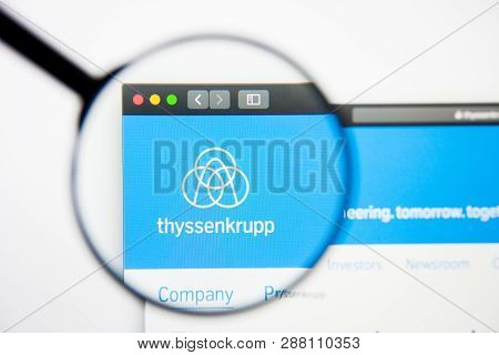 Los Angeles, California, Usa - 5 March 2019: Thyssenkrupp Group Website Homepage. Thyssenkrupp Group