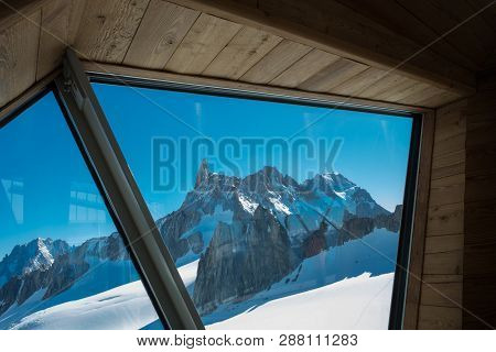 The Dente Del Gigante Shooted Between Architectural Elements In The Clabeway Station Of Punta Helbro