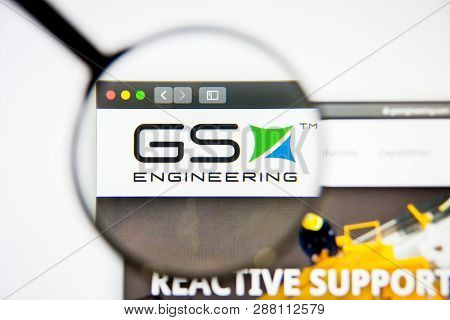 Los Angeles, California, Usa - 5 March 2019: Gs Engineering Website Homepage. Gs Engineering Logo Vi