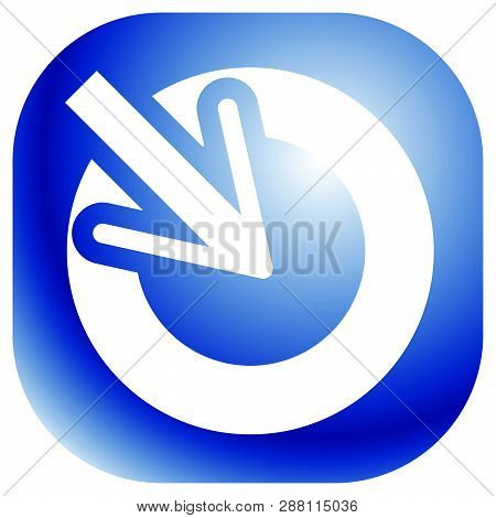 Position, Accuracy, Alignment Concept Icon, Cursor Points Inside A Circle