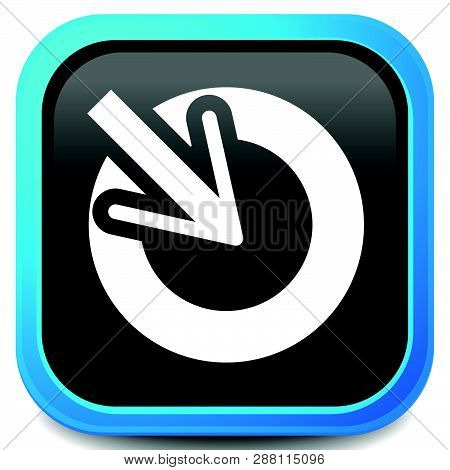 Position, Accuracy, Alignment Concept Icon, Cursor Points Inside A Circle