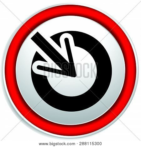 Position, Accuracy, Alignment Concept Icon, Cursor Points Inside A Circle